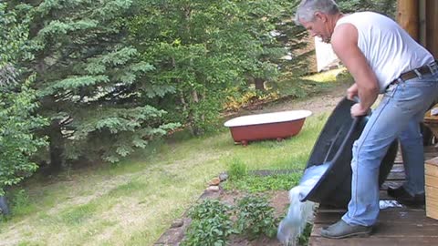 Off Grid Alberta - Taking A Bath In The Bush