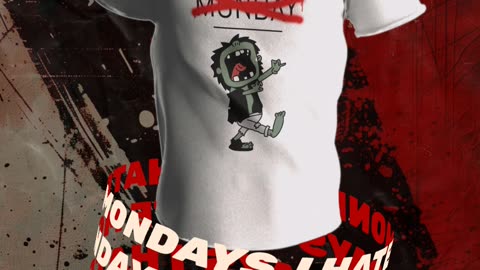 I hate Mondays funny t-shirt design