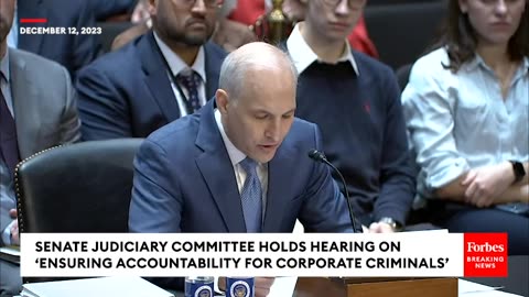 Dick Durbin Leads Senate Judiciary Committee Hearing On Corporate Criminals