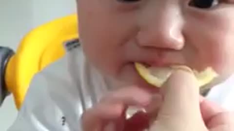 Funniest Baby eating LIme !!!