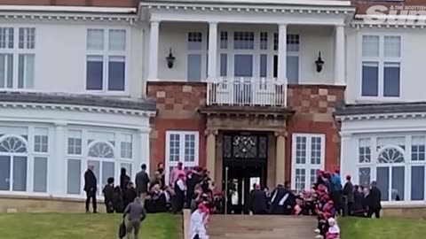 President Trump arrives at Turnberry