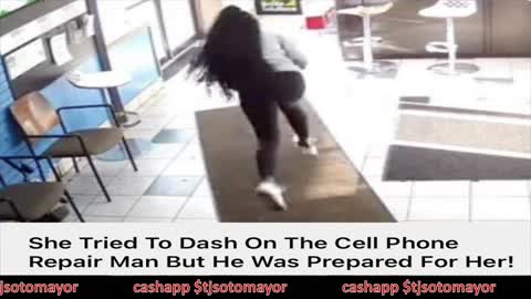 She Got Caught Trying To Steal From A Cellphone Store! Is It Time To Ban Black Women?