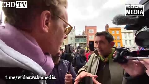 Laurence Fox interviewed by the BBC at Oxford's big protest against '15 minute cities'.