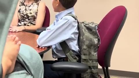 12-year old Colorado student smirks after getting kicked out of class