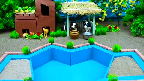 arm Diorama with animals house _ cow shed - woodworking _ Strawberry Garden _25 _