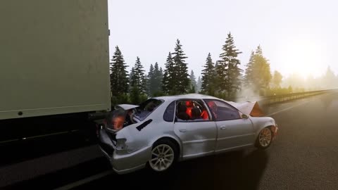 BeamNG Drive - Hydroplane and Icy Crashes #1