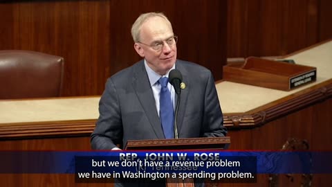 Rep. Rose Blasts Deficit Spending, Expresses Opposition to Biden Budget Proposal