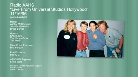 "Live From Universal Studios Hollywood" 1/16/96