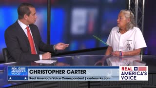 Chris Carter talks with Ashli Babbitt's Mother Micki Witthoeft