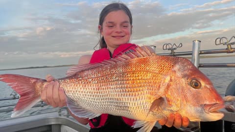 The very best big snapper is always the first one! Westernport's first Red for Tania!