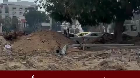 Palestinians gather water in Gaza