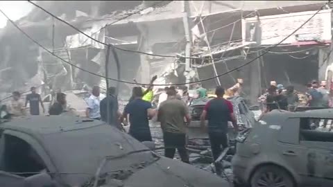 Gaza Strip This Morning Heavy lsraeli bombing hits Jabalia camp