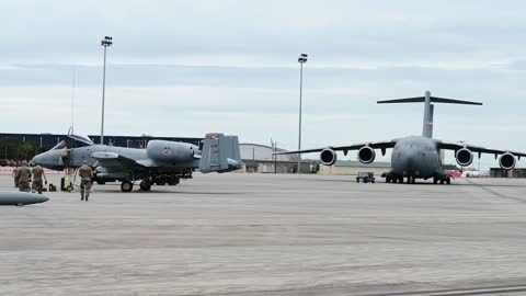 U.S. Air Force Eight A-10C Thunderbolts arrive at Air Dominance Center for Sunshine Rescue