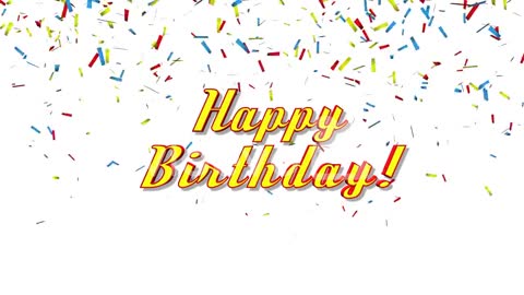 Animated closeup Happy Birthday text on holiday background 37 Free Motion Graphics