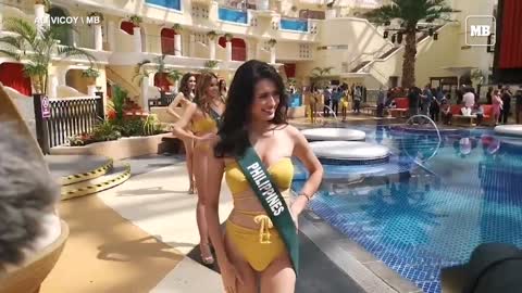 Miss Philippines Earth 2022 Jenny Ramp struts at the Miss Earth 2022 in OKADA