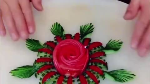Make a rose from a tomato