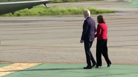 MEANWHILE, AT THE OLD FOLKS HOME: Joe and Nancy Roasted for Slow Walk Across Tarmac [WATCH]