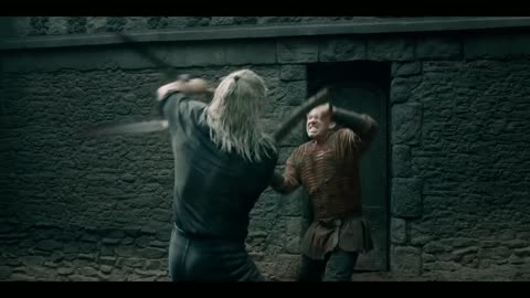 The Witcher _ Blaviken Market Fight Scene (Geralt Butchers Renfri's Gang)