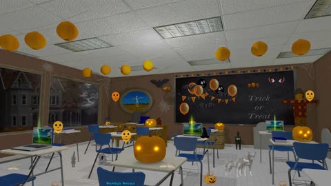 Halloween Classroom Ambience: With Music🦇🕸️