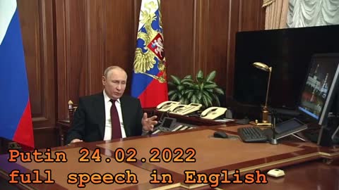 historic speech of Putin before the war started