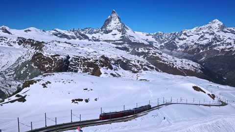 The Matterhorn, a proud symbol of Switzerland, looks like it