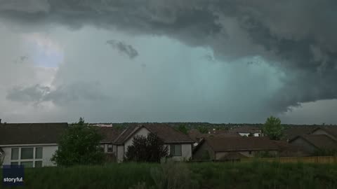 Supercell clouds captured near Denver metro ahead of tornado