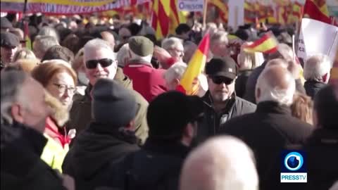 SPAIN: Thousands gather in Madrid to protest the leftist globalist goverment