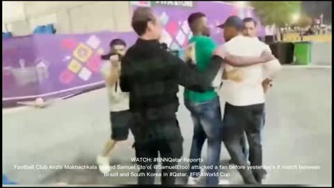 Reports Football Club Anzhi Makhachkala legend Samuel Eto'o attacked a fan in Qatar