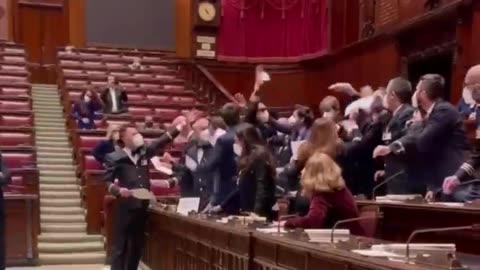 Revolt of Italian deputies as minister asked for confidence