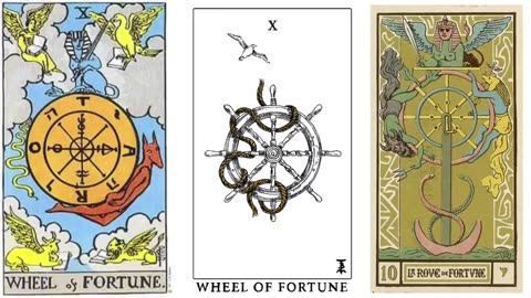 Wheel of Fortune tarot card - Meanings and associations #wheeloffortune #tarot #tarotary