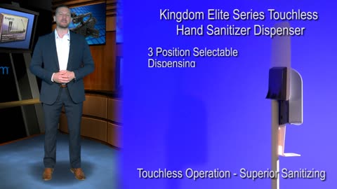 Kingdom Elite Series Hand Sanitizer Dispenser Station 4 Models KHSD4W, KHSD4B, KDAS35P, and KDAS40P
