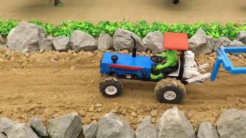 Mini tractor, Farming, kids videos kids channel