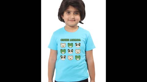 Kids Graphic Cotton Fuchsia Colour Tee Shirts