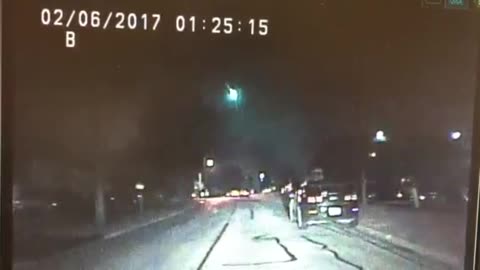 Lisle Police Department dash cam captures fireball