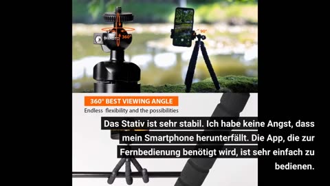 GEEKOTO Handy Stativ Ausziehbar, 54" Stativ für Smartphone mit 360-Grad-Panorama-Drehplattform
