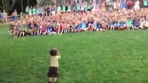15 month old controls 500 boys at camp