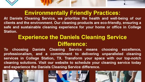Daniels Cleaning Service - Your Premier Cleaning Company in College Station, TX