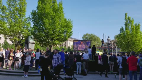 Victory Assembly in Stockholm for 2018 Men's Icehockey World Championship