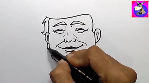 🎨 How To Draw Donald Trump 🎨
