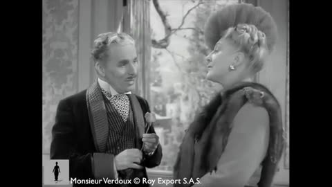 Charlie Chaplin - Monsieur Verdoux flirts and falls through window