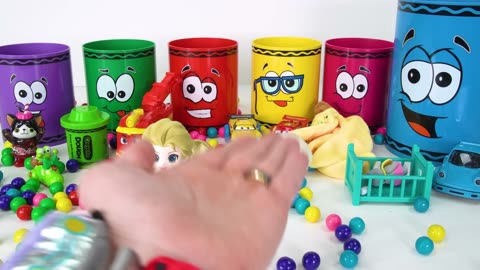 Best Toy Learning Video for Toddlers and Kids Learn Colors with Surprise Crayons