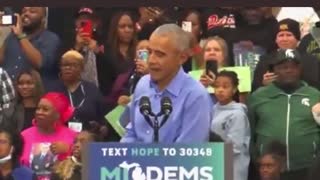 👩‍🎤 BARRY OBAMA 🤖 has NO CONTROL - Crowd Chants FJB 🤣