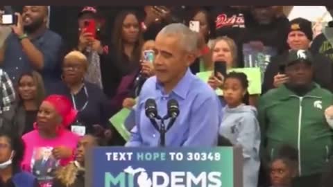 👩‍🎤 BARRY OBAMA 🤖 has NO CONTROL - Crowd Chants FJB 🤣