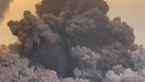 the eruption of a Stromboli volcano