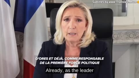 Marine Le Pen; statement on the riots in France
