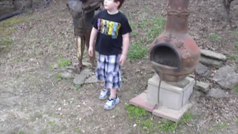 Grandson Taylor Gives Backyard Tour