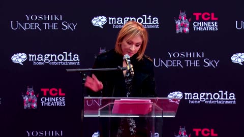 Yoshiki unveils handprints at TCL Chinese Theatre