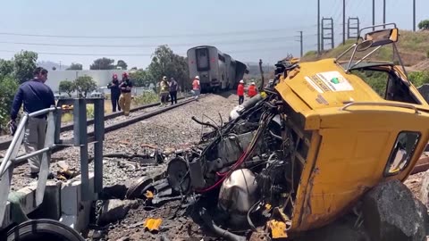 California Amtrak train derails, injuring eight