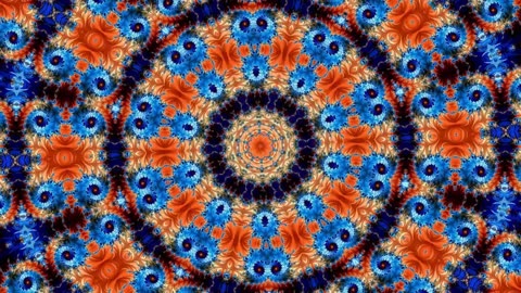 (No Sound) Kaleidoscope Visual Digital Art TV/PC Screensaver Background