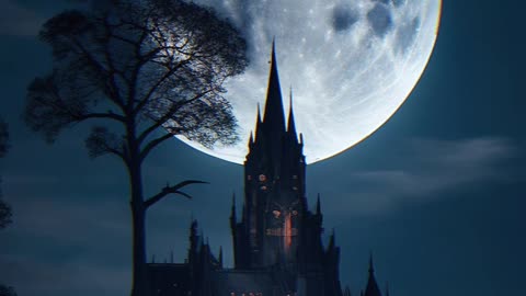 Gothic Castles | Full Moon | Dark Eerie Atmosphere | Gothic Art | AI Art